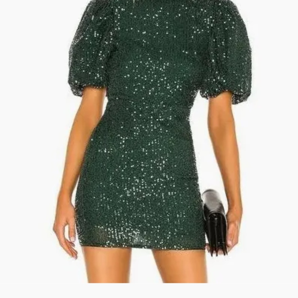 Camila Coelho Sparkling Green Mini Dress